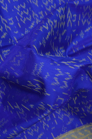 Allover Printed Design Royal Blue Patola Silk Saree