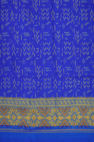 Allover Printed Design Royal Blue Patola Silk Saree