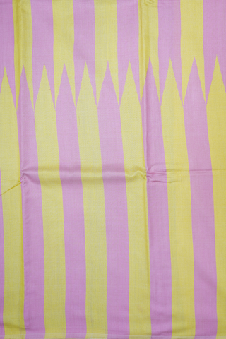 Lines Design Yellow And Pink Tussar Silk Saree