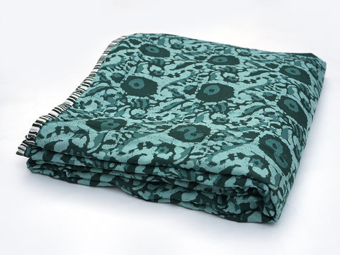 Allover Printed Design Multicolor Cotton Lightweight Quilt