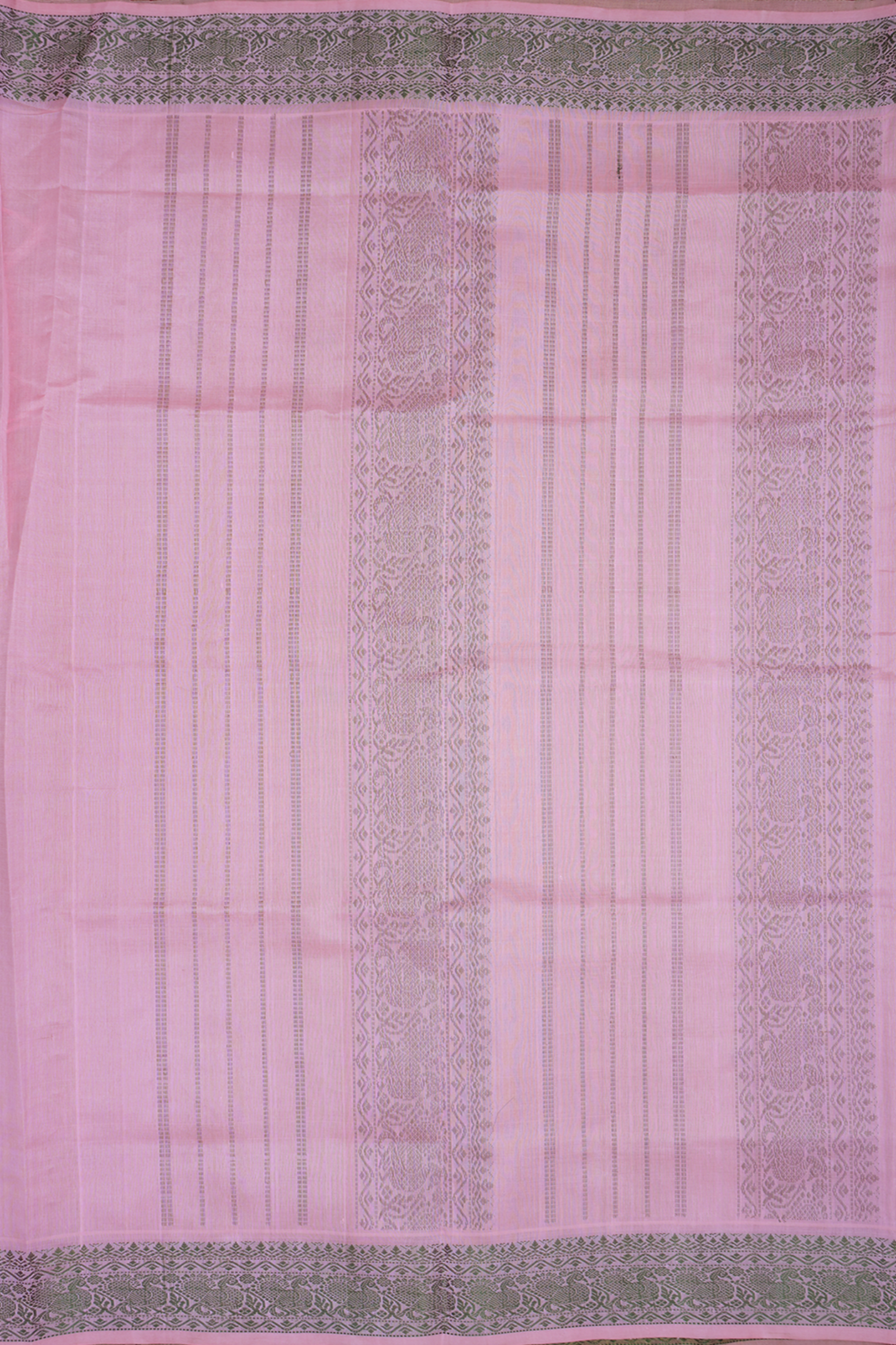 Allover Rudraksh Design Pink Silk Cotton Saree