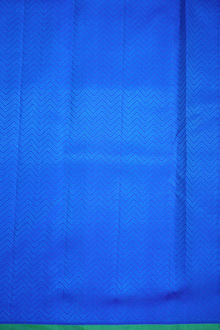 Allover Square Design Royal Blue Kanchipuram Printed Silk Saree