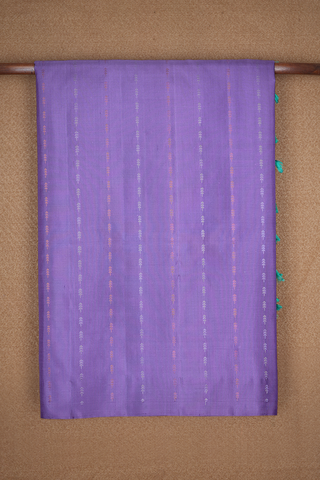 Stripes Design Lavender Soft Silk Saree