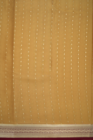 Allover Stripes Design Mustard Yellow Mysore Silk Saree
