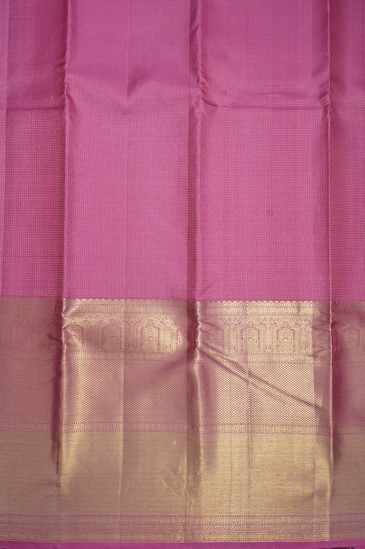 Stripes Design Onion Pink Kanchipuram Silk Saree