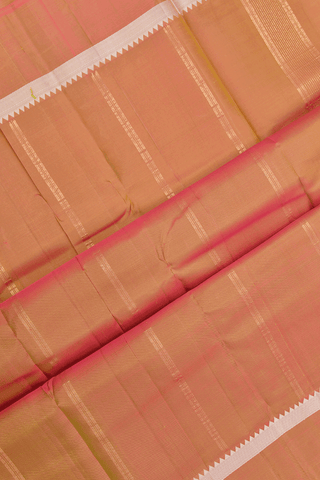 Allover Stripes Design Pear Green Kanchipuram Silk Saree