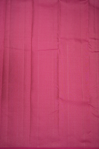 Stripes Design Punch Pink Kanchipuram Silk Saree