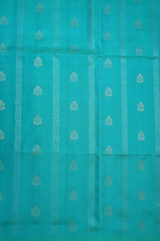 Allover Stripes Design Ramar Blue Soft Silk Saree