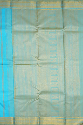 Threadwork Design Sky Blue Kanchipuram Silk Saree