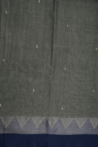 Allover Threadwork Buttis Taupe Grey Bengal Cotton Saree