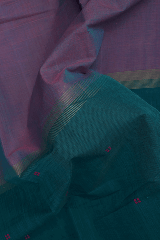 Allover Threadwork Buttis Tricolor Kanchi Cotton Saree