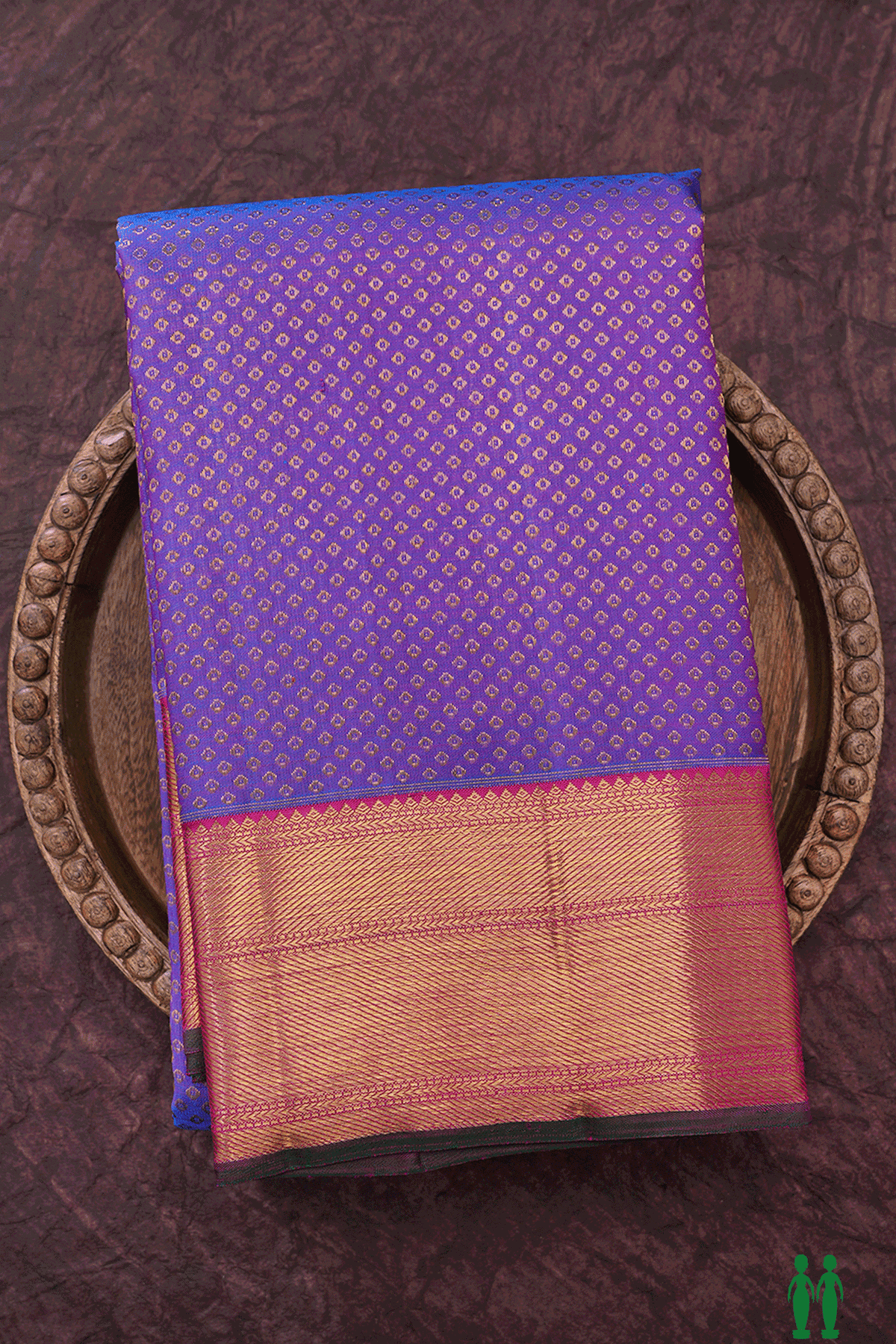 Allover Zari Buttis Lavender Kanchipuram Silk Saree
