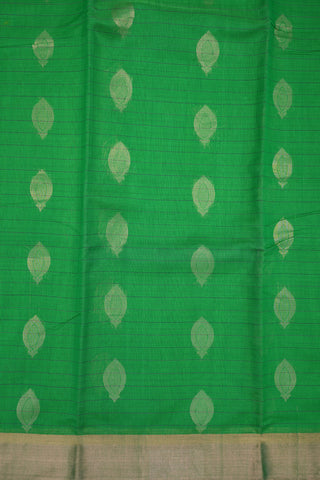 Bavanchi Border Green Kora Silk Cotton Saree
