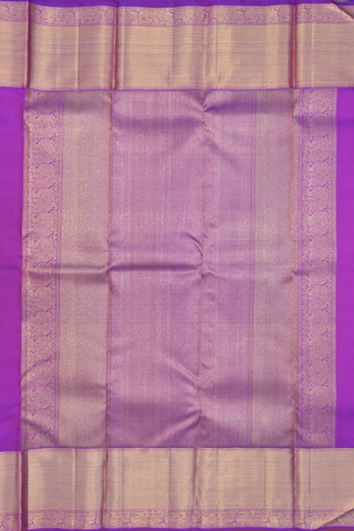 Allover Zari Stripes Onion Pink Kanchipuram Silk Saree