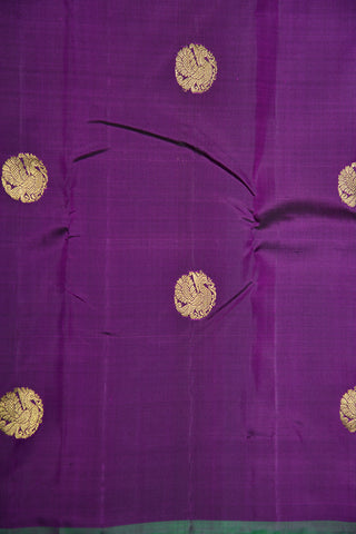 Annam Motif Deep Purple Kanchipuram Silk Saree