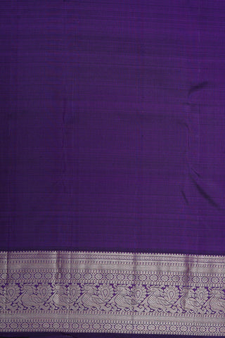 Annam Zari Border With Vanasingaram Design Dark Purple Kanchipuram Silk Saree