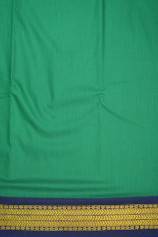 Plain Body With Contrast Border Sea Green Apoorva Semi Silk Saree
