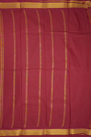 Arai Madam Zari Border With Checked Design Maroon Apoorva Semi Silk Saree