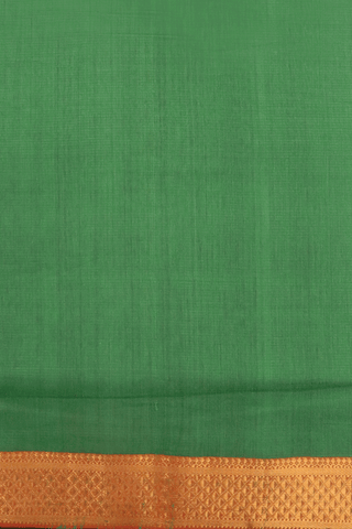 Arai Maadam Border Bold Green Mangalagiri Cotton Saree