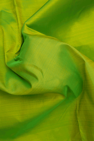 Arai Maadam Zari Border Lime Green Nine Yards Silk Saree