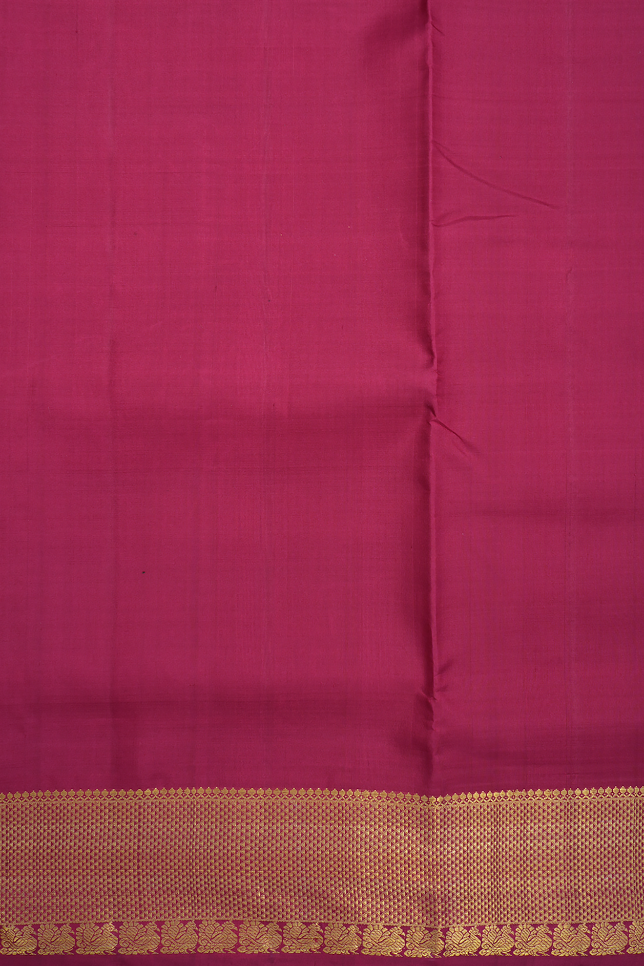 Arai Madam Border Rose Red Kanchipuram Nine Yards Silk Saree