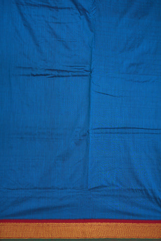 Arai Maadam Zari Border Capri Blue Kalyani Cotton Saree