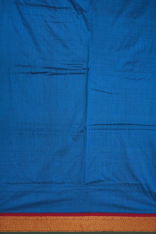 Arai Maadam Zari Border Capri Blue Kalyani Cotton Saree