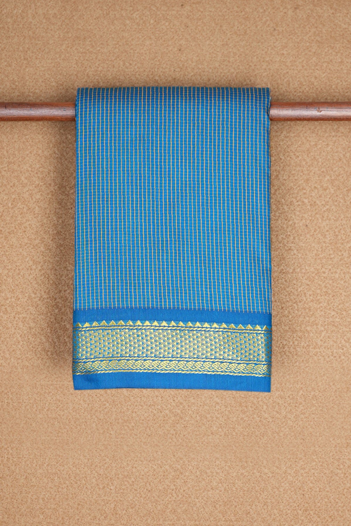 Arai Maadam Zari Border Cobalt Blue Apoorva Semi Silk Saree