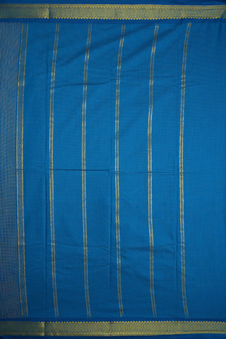 Arai Maadam Zari Border Cobalt Blue Apoorva Semi Silk Saree