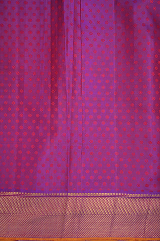 Arai Madam Border Coral Pink Kanchipuram Nine Yards Silk Saree