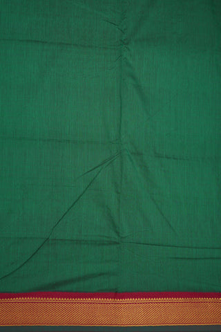 Arai Maadam Zari Border Emerald Green Kalyani Cotton Saree
