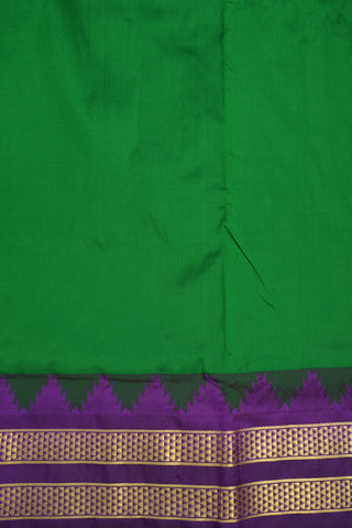 Arai Madam Zari Border Emerald Green Nine Yards Silk Saree