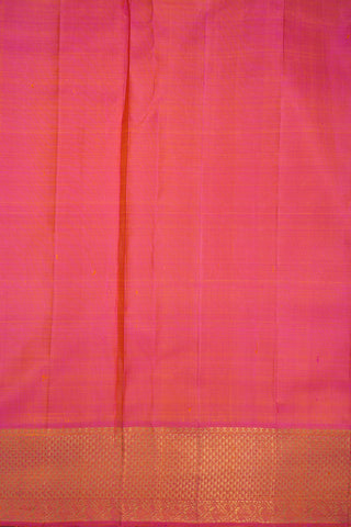 Arai Madam Border Orange Kanchipuram Nine Yards Silk Saree