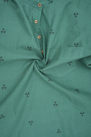 Arrow Motifs Sage Green Cotton Short Kurta