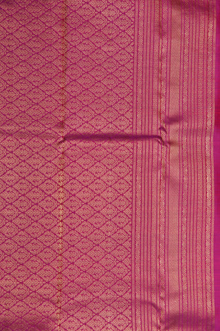 Gold And Silver Zari Polka Dots Magenta Violet Kanchipuram Silk Saree