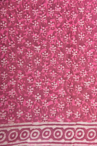 Bagru Printed Mauve Pink Hyderabad Cotton Saree