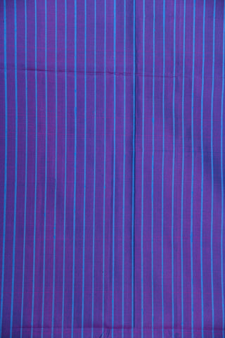 Bavanchi Border In Stripes Violet Soft Silk Saree