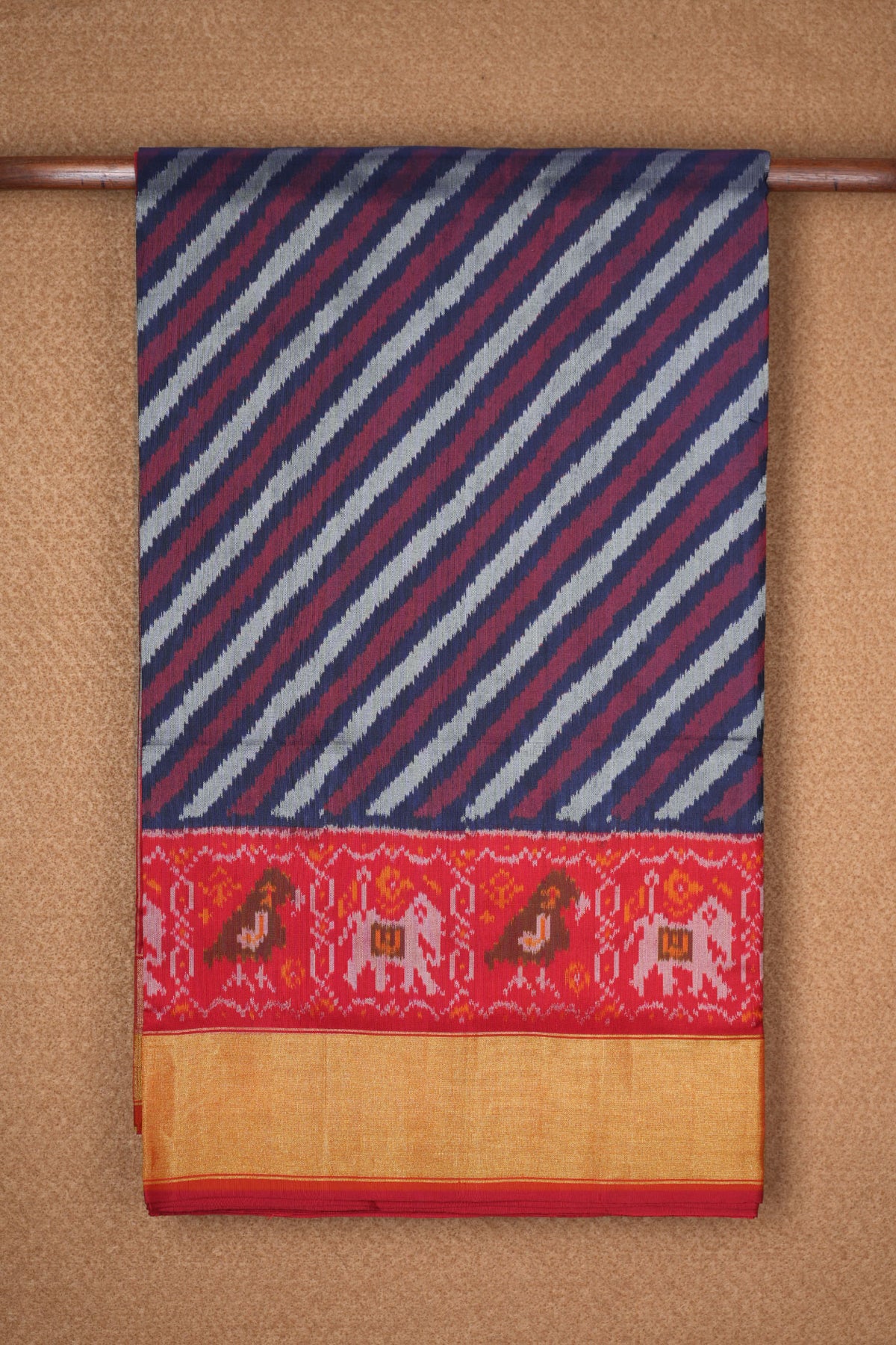 Bavanchi Border Multicolor Pochampally Silk Saree