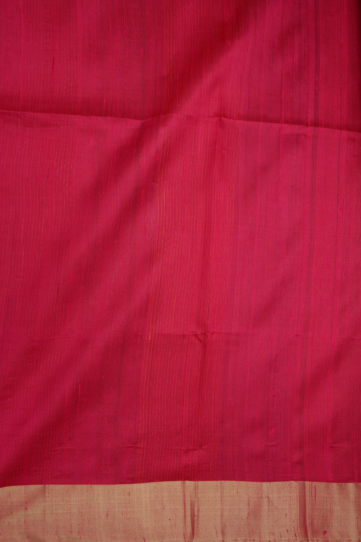 Bavanchi Border Plain Hot Pink Raw Silk Saree