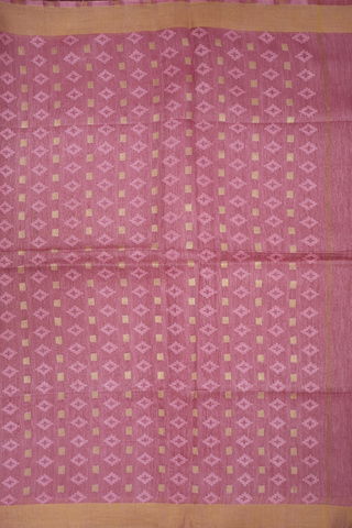 Bavanchi Border Plain Punch Pink Jute Saree