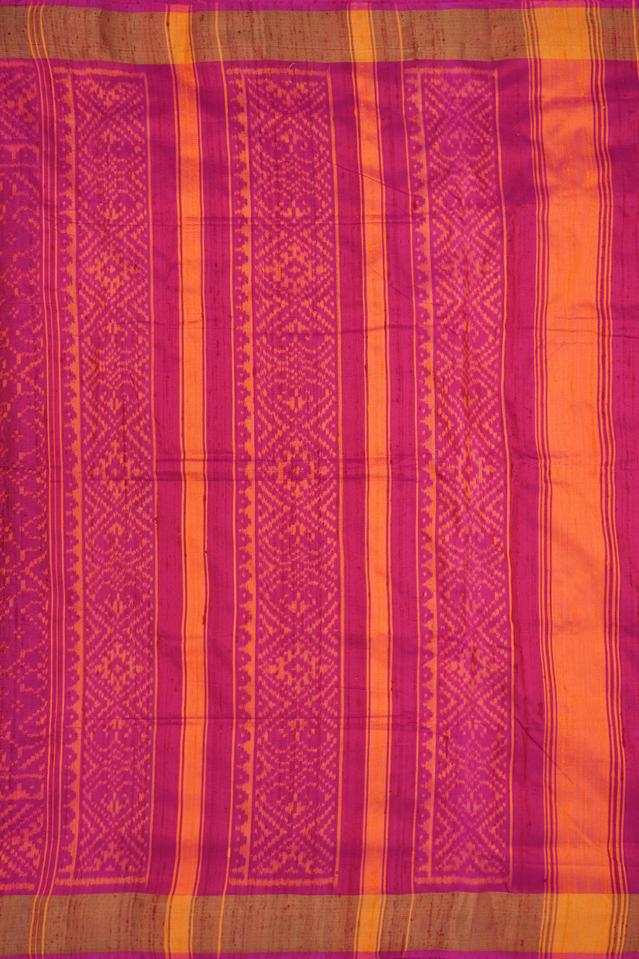 Bavanchi Border Rani Pink Patola Silk Saree