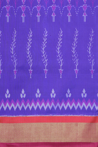 Bavanchi Border Violet Pochampally Silk Saree