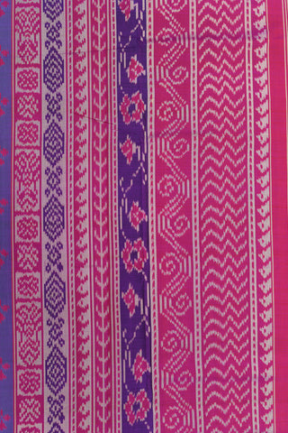 Bavanchi Border With Floral Design Purple Patola Silk Saree