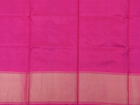 Bavanchi Border With Ikat Design Cerulean Blue Pochampally Silk Unstitched Pavadai Sattai Material