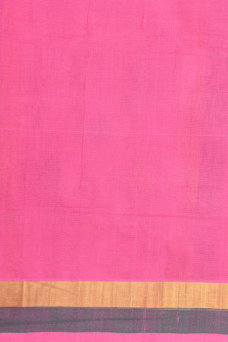 Bavanchi Border With Thread And Zari Dots Hot Pink Venkatagiri Cotton Saree