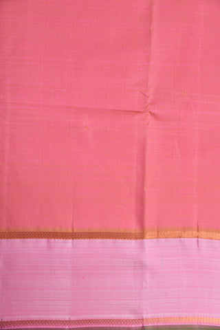 Big Border Copper Zari Pinkish Orange Kanchipuram Silk Saree