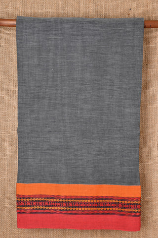 Ash Grey Bengal Cotton Saree