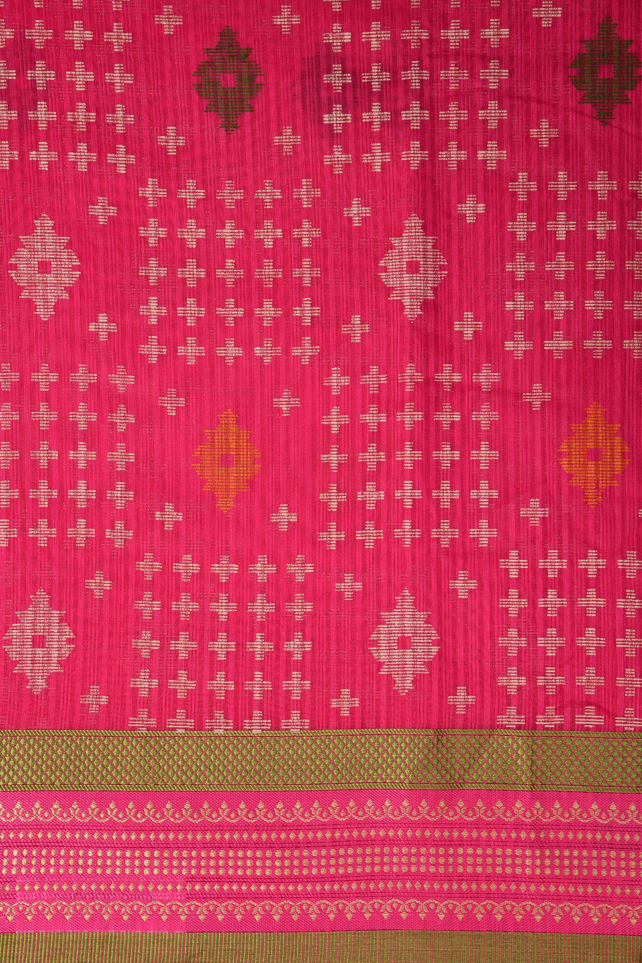Geometric Design Dark Pink Kota Saree