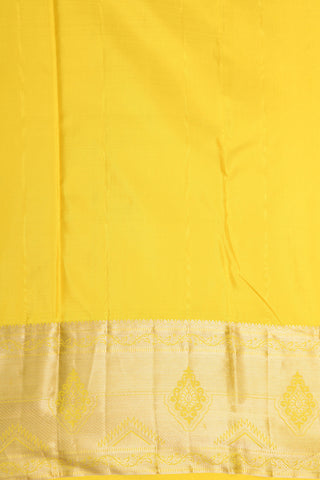 Big Border In Brocade Deep Yellow Kanchipuram Silk Saree