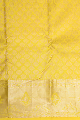Big Border In Brocade Deep Yellow Kanchipuram Silk Saree